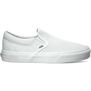 Vans Classic Slip-On - (Perf Leather) White casual sneakers men’s size 12